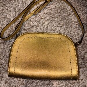 Marc Jacobs Metallic Gold Leather Crossbody Bag